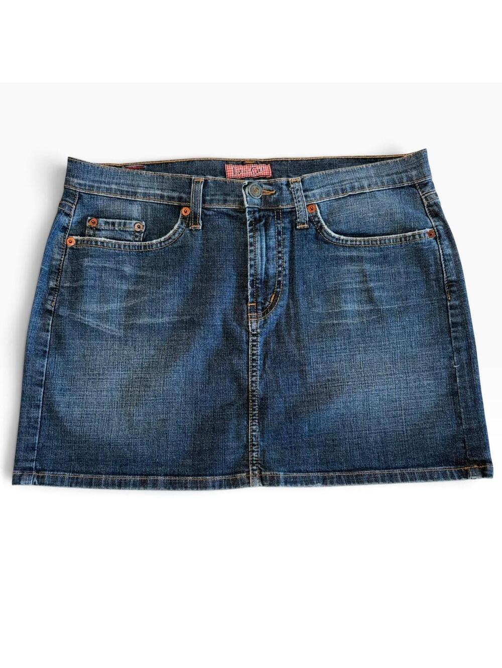 Y2K Farm Girl denim mini skirt
